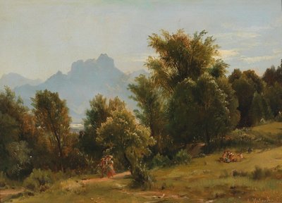 Scene with Trees near Brannenberg, Bavaria by Ludwig Halauska